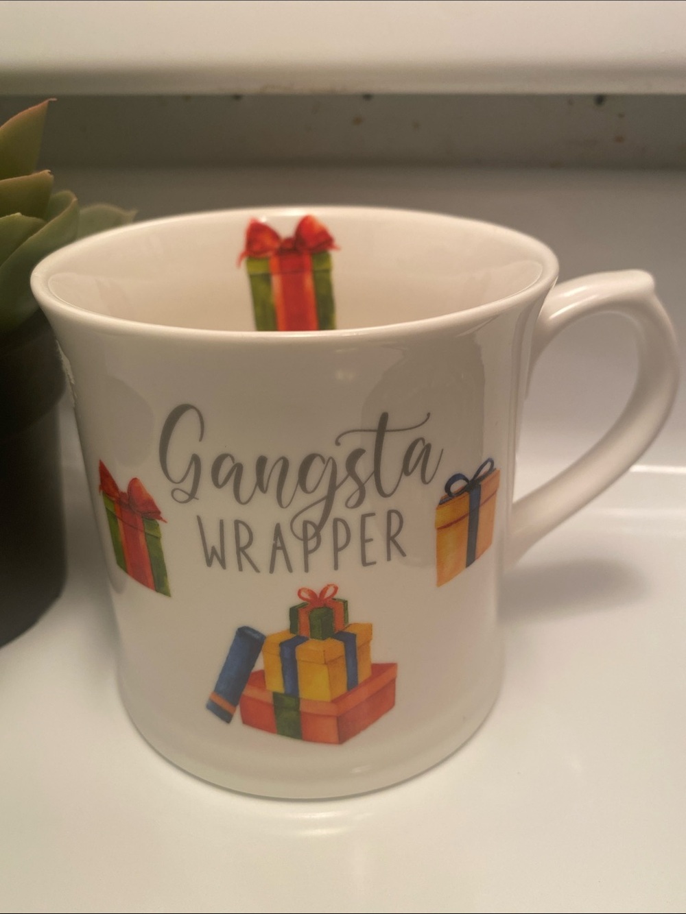 NEW🌈 Gangsta Wrapper Christmas Holiday Mug